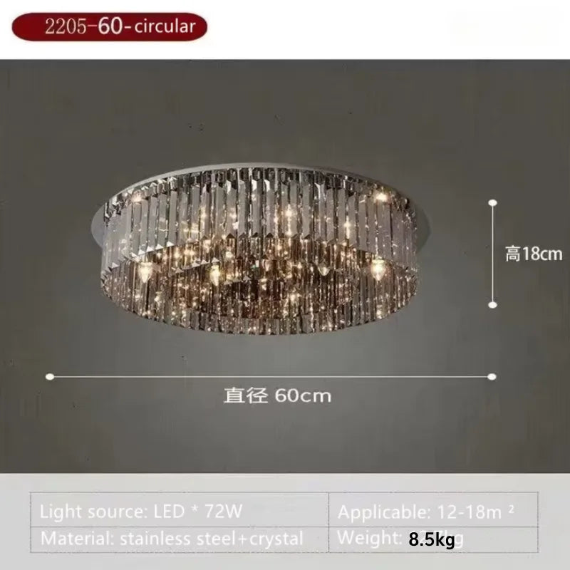 Modern Crystal for Dining Room Led E14 BULBS K9 Crystals Lighting Lamp Living Room Ceiling Light