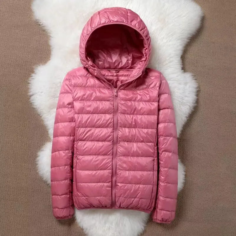 90% Ultra-light Thin Down Jacket Women Autumn Winter Plus Size Short Warm White Duck Down Coat Parka Female Portable Outerwear