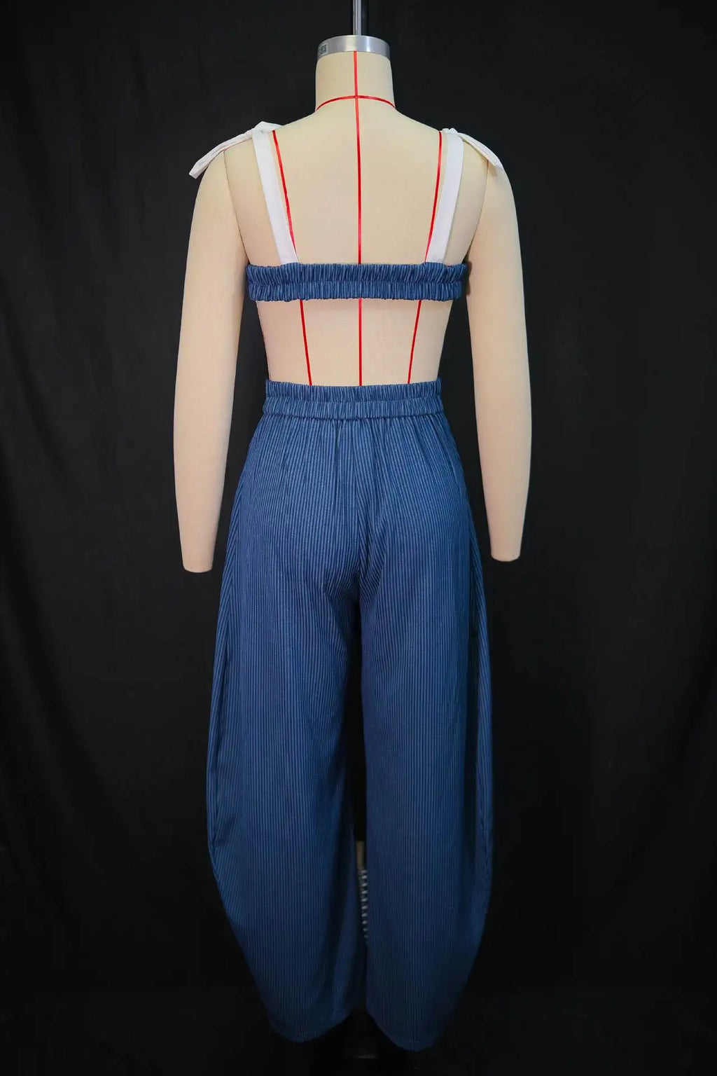 Pant Set Women Two Piece Sets Strapless Sleeveless Sexy Tops Wide Leg Long Pants High Waist Y2k Streetwear Elegant Slim Fit