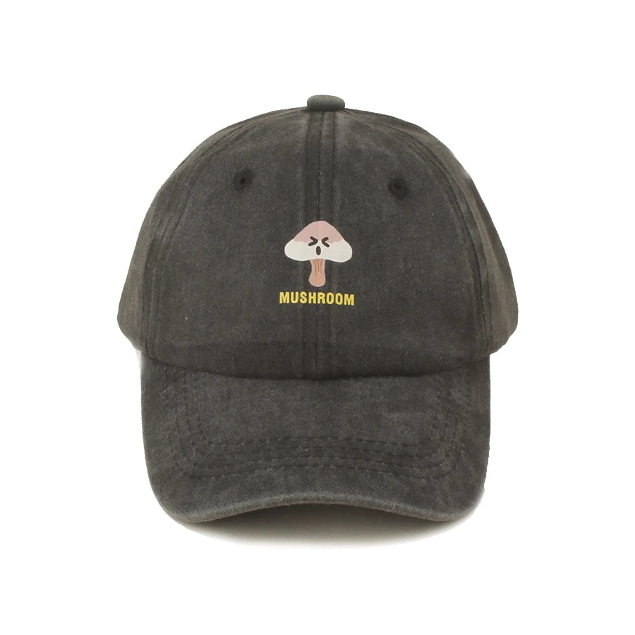 Kids Cartoon Adjustable Baseball Cap Baby Girl Boy Summer Washed Denim Sun Protection Snapback Cap Cute Sun Hats Children 3-7Y
