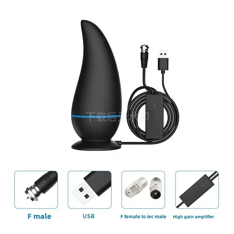 High Gain HDTV Antenna Supports DTMB Terrestrial Signal for Indoor Outdoor Usage