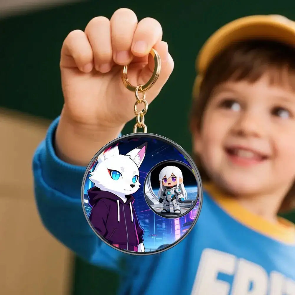 For E-Badge Intelligent Anime Animation Electronic Badge Pin Display Dynamic Gift Carry A Trendy Brooch