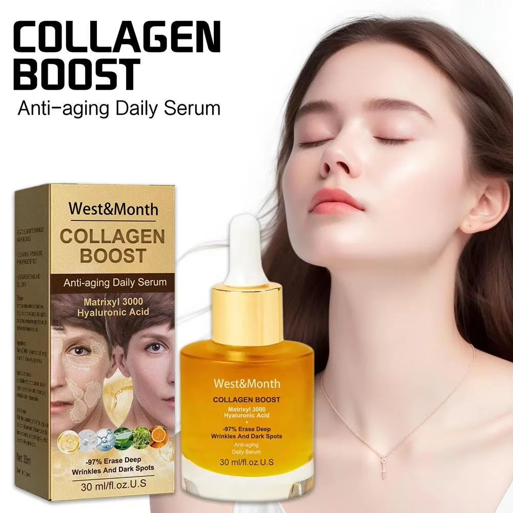 30ml Facial Collagen Serum Whitening Moisturising Fade Fine Lines Anti Wrinkle Anti Ageing Rejuvenate Your Face Cosmetics