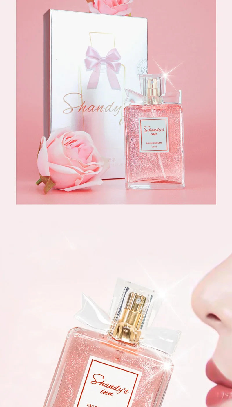 Rose Women Perfume Long Lasting Fresh Eau De Parfum 50ml Elegant Floral Daily Wear Original Brand Fragrance Spray For Her