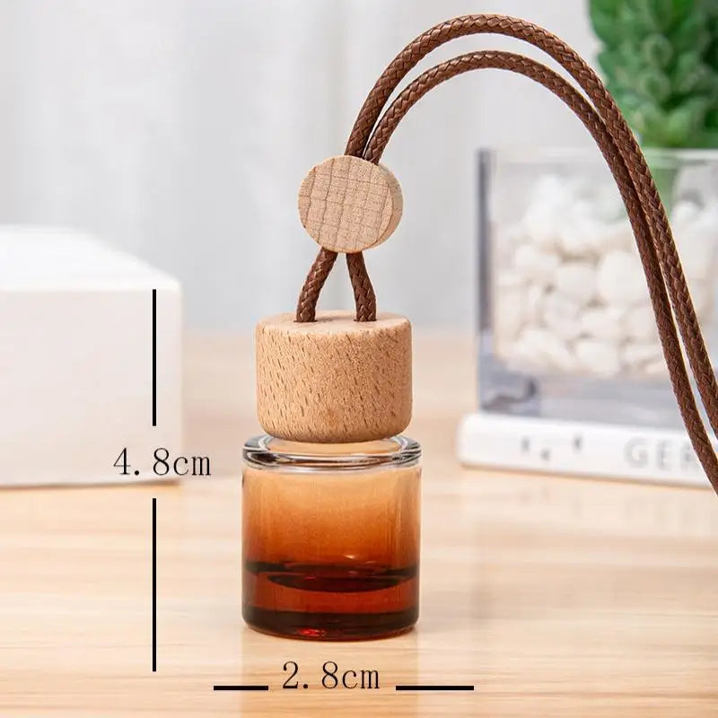 1Pcs Car Essential Oil Diffuser Fragrance Air Freshener Scent Perfume Bottle Ornament Small Round Cap Empty Bottle Pendant