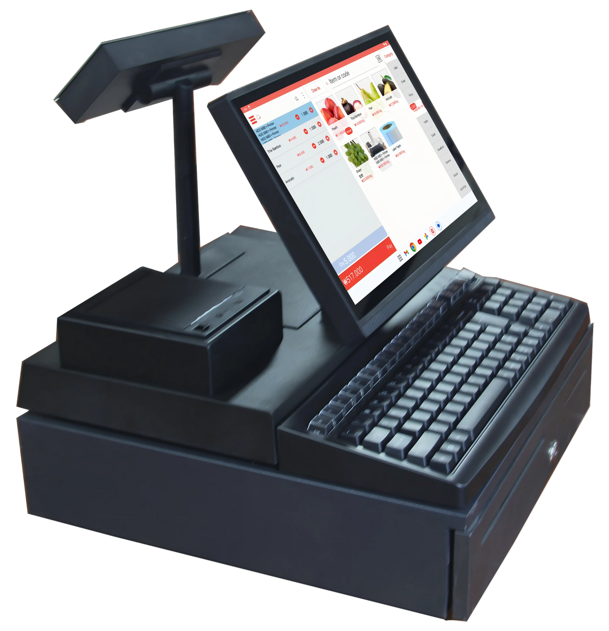Best Selling 15'' Restaurant Pos System Billing Machine with Printer/Scanner/Cash Drawer