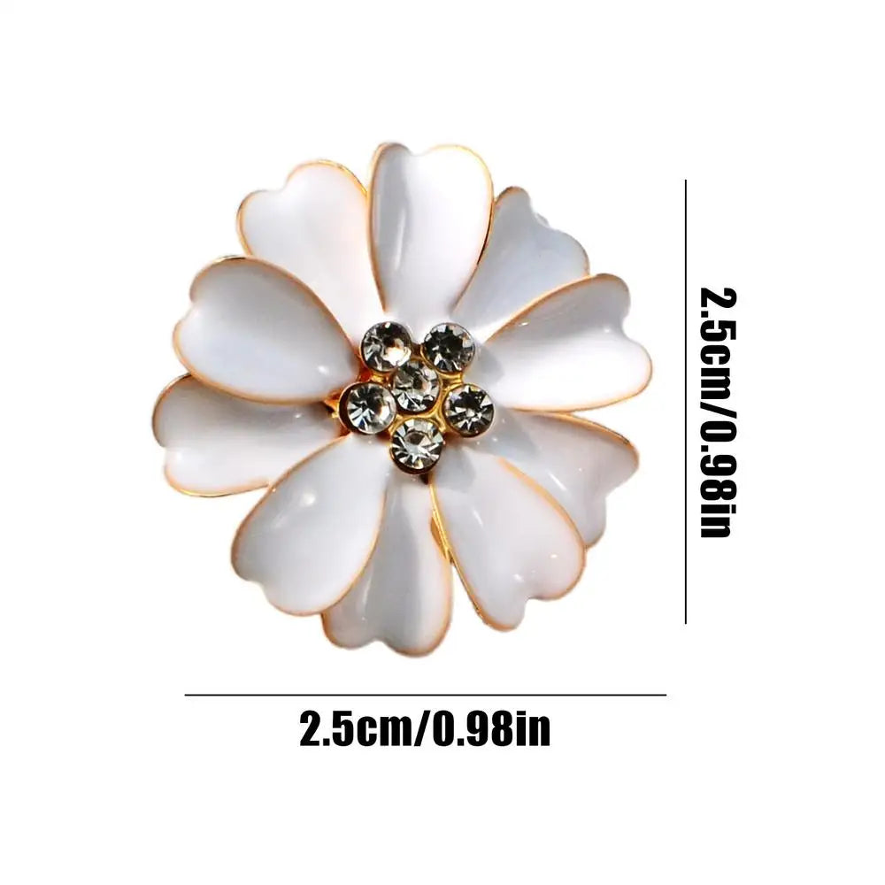 Petal rhinestone cufflinks Button Covers Flower Shaped Button Cover Cufflinks for Women for Sewing Jeans Dress Fabric Blouse