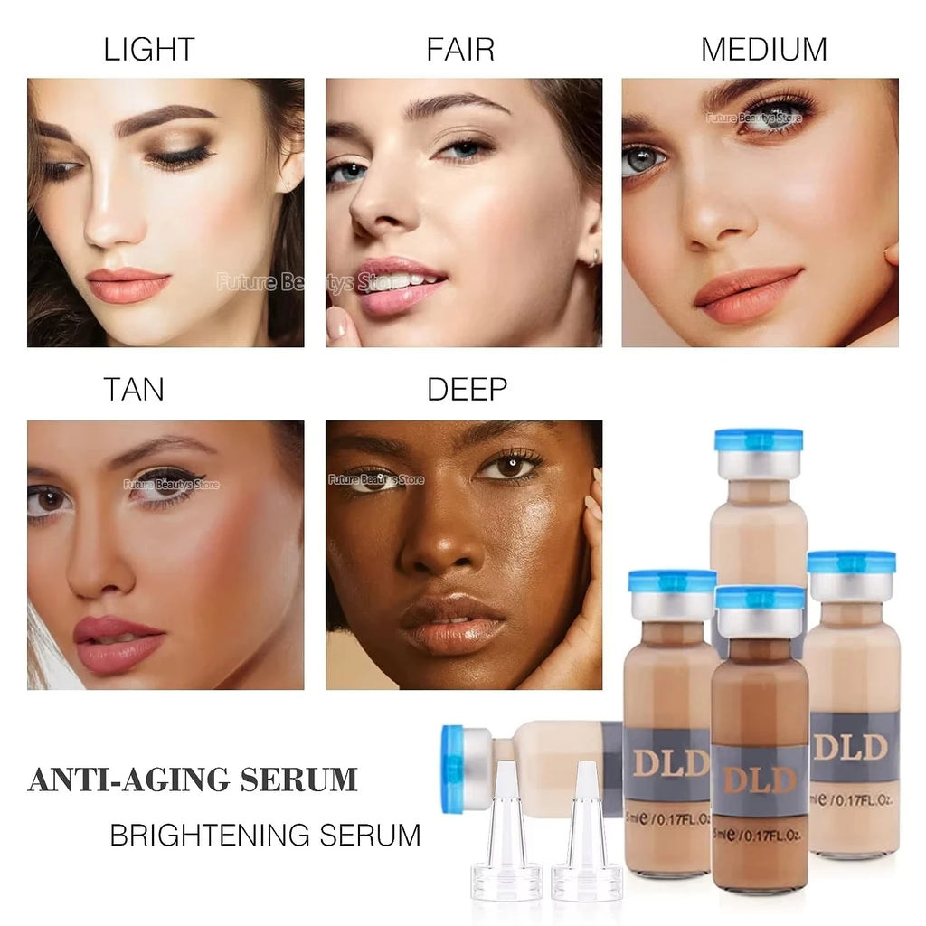 Korea 5ml*10Pcs BB Cream Glow Foundation Brightening Sunscreen Salmon DNA Ampoule Skin Booster Moisturizing Skin Beauty Makeup