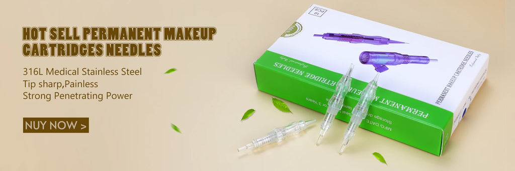 BIOMASER Newest Permanent Makeup Tattoo Machine 2 Head Rose Gold Microblading Pen Equipment 3D Microblading Tattoo Gun Set