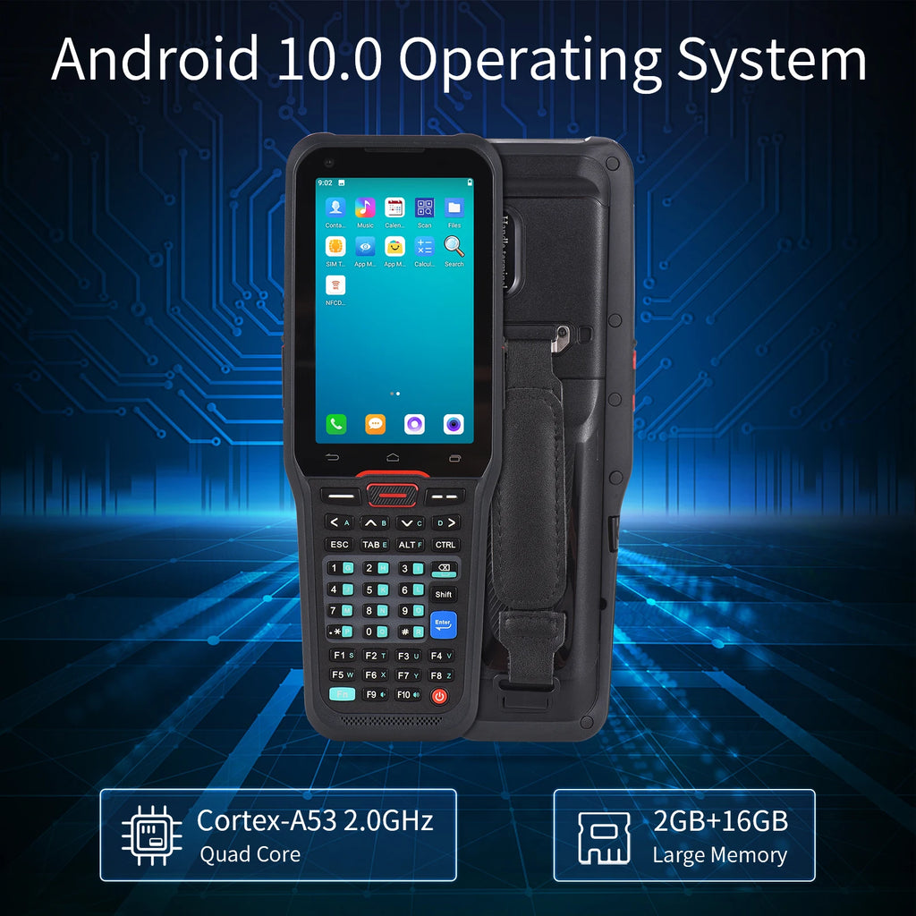 Android Rugged PDA Handheld Terminal 1D/2D QR Code Barcode Scanner NFC for Inventory Logistics Warehousing Data Collector
