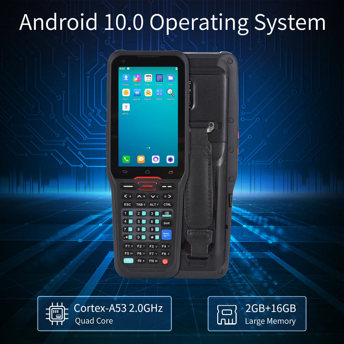 Android Rugged PDA Handheld Terminal 1D/2D QR Code Barcode Scanner NFC for Inventory Logistics Warehousing Data Collector