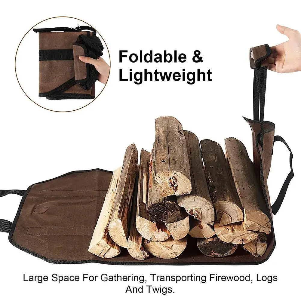 Tote Firewood Storage Bag Supplies Supersized Canvas Firewood Carrier Log Carrying Bag Handbags Wood for Log Carrier Fireplace