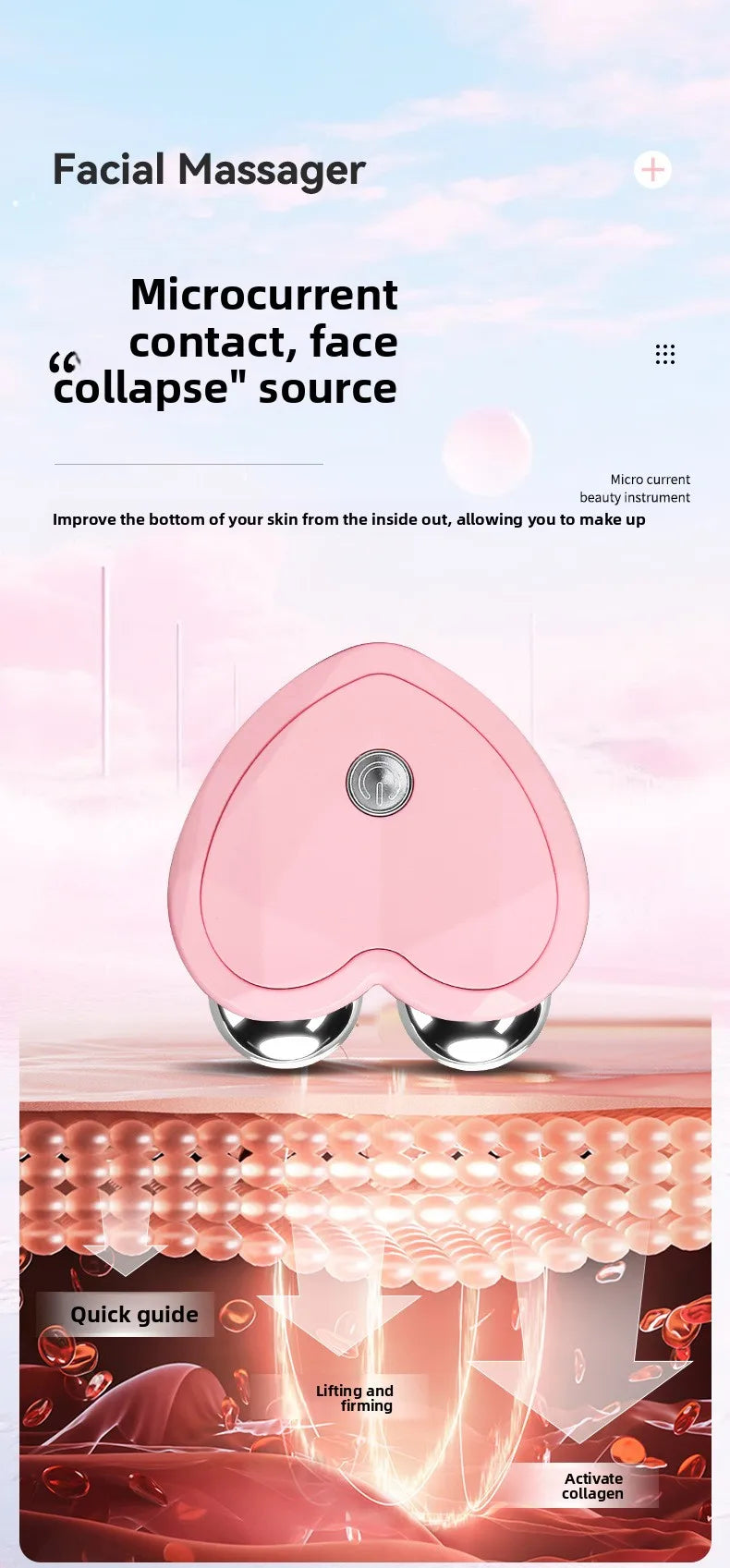 New 3D Microcurrent Face Lifting Massager Skin Tightening Rejuvenation Beauty Charging Facial Anti Wrinkle Skin Care Beauty Tool