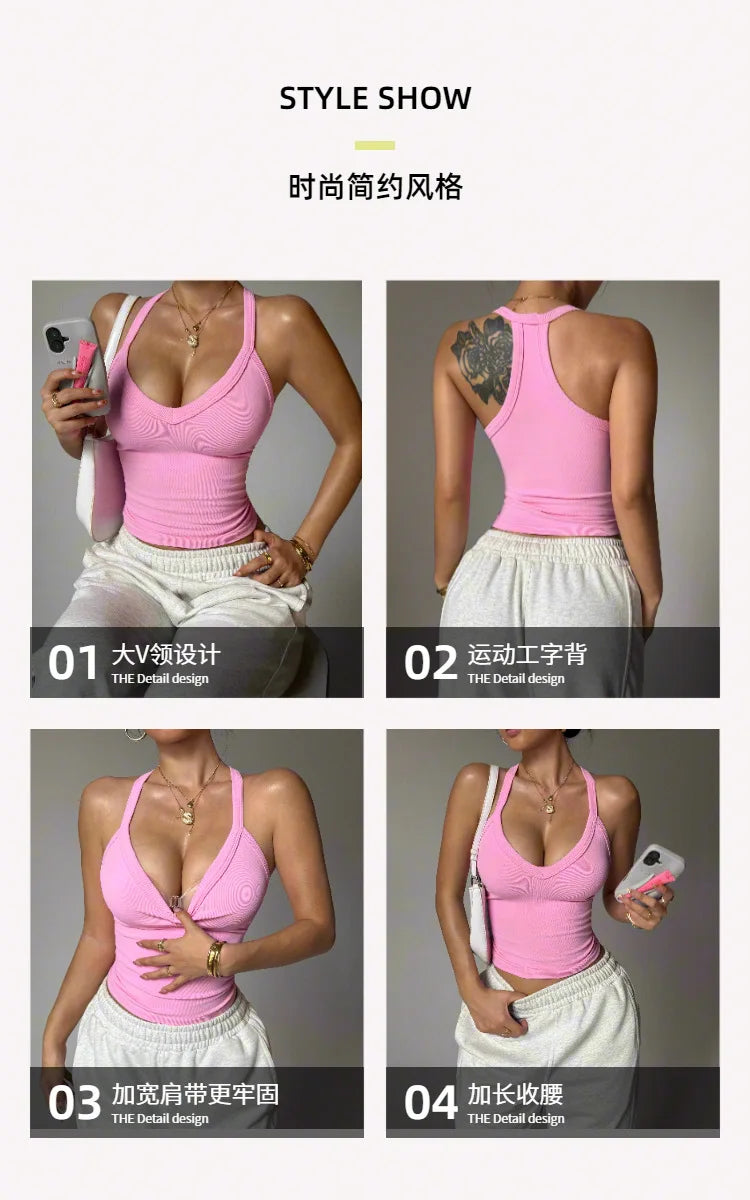 Yoga Bra Racerback Top Slim Fit Seamless Sports Underwear Sportswear Beautiful Back Vest Fitness Running Gym Woman Clothes