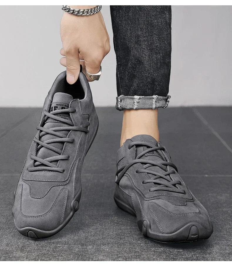 Motocross Boots 2025 Spring Man Casual Sneakers Non Slip Khaki Work Mens Shoe Short Boots Loafers Lace Up Ankle Boots for Men