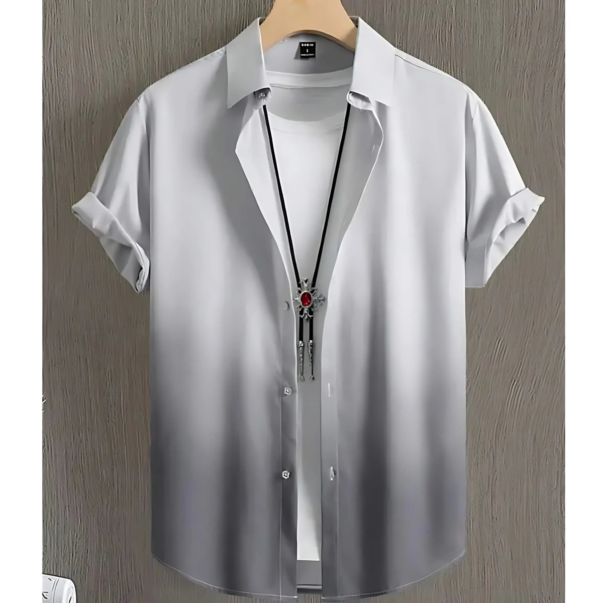 The 2026 summer new men's short-sleeved shirt is a casual fashionable comfortable soft and breathable 3D pattern printed one