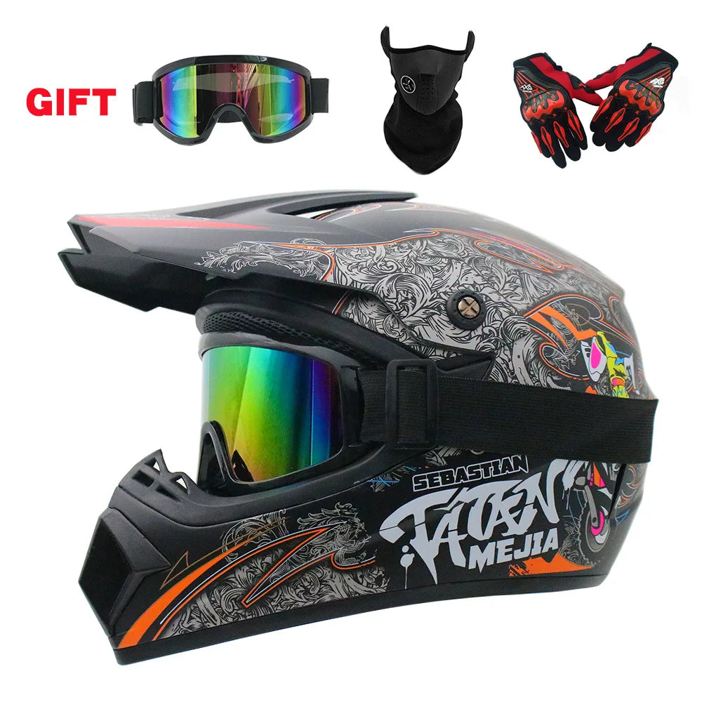 Free Shipping & 3 Gifts All-New Full Face Off-Road Motorcycle Helmet Downhill AM DH Motocross Cross Casco Capacete Helmets