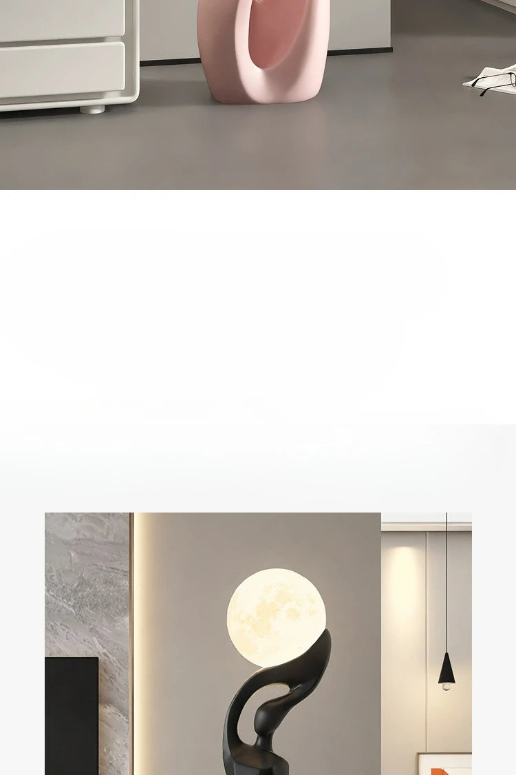 Artistic Lady Floor Lamp Moon Color Lighttapping Adjustable USB Charging Home Living Room TV Cabinet Sofa Side Floor Lamp