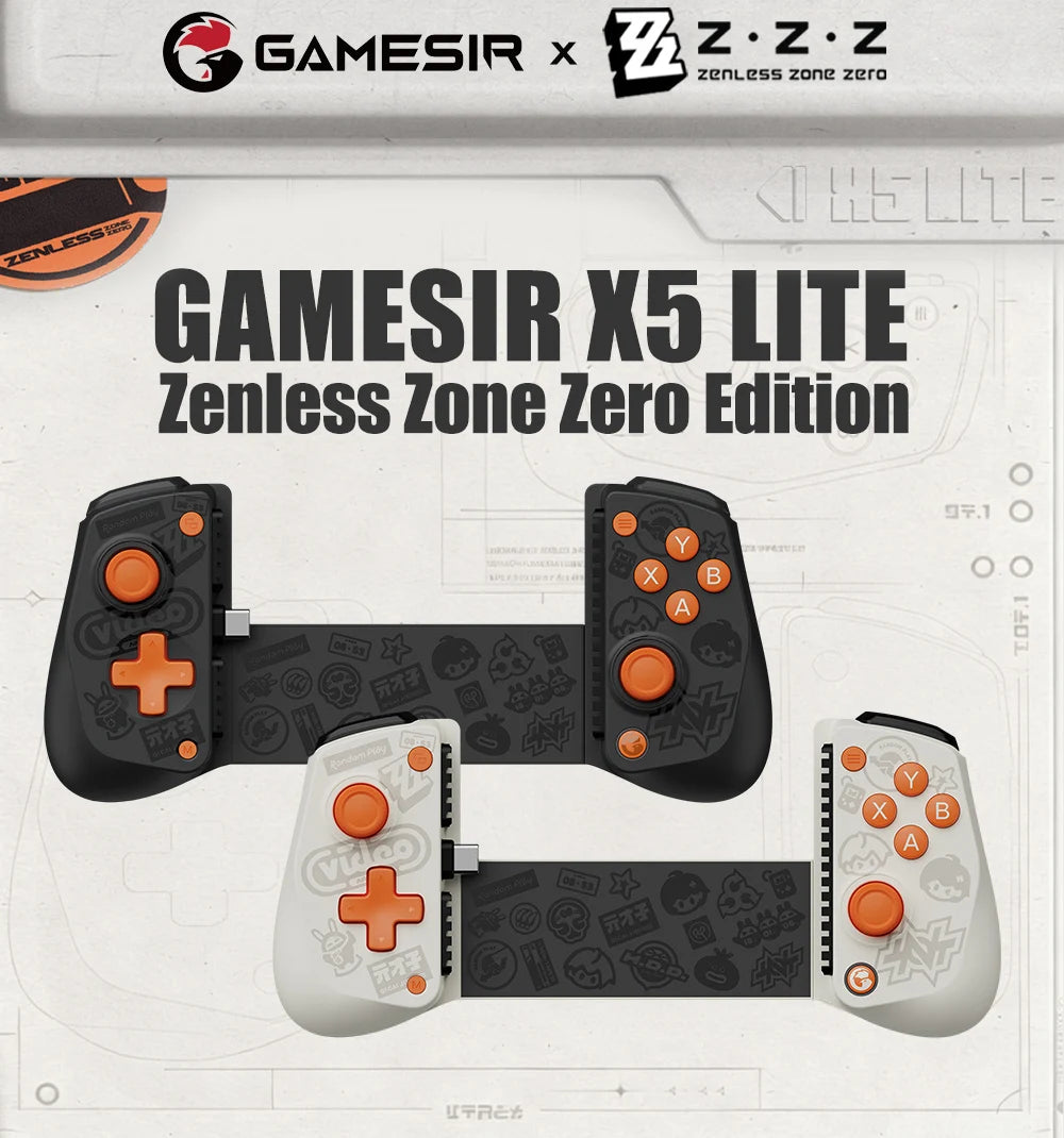 GameSir X5 Lite Zenless Zone Zero Edition Mobile Gamepad for iPhone 17 16 15 Android iPad Mini Y700 Tablet Controle para Celular