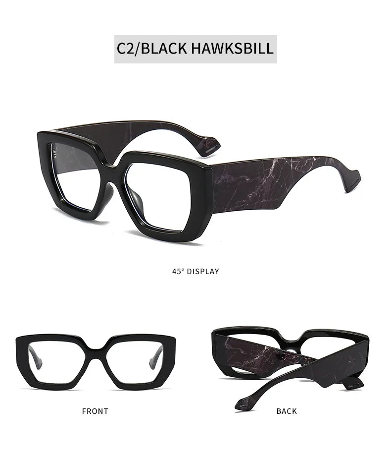 Square Reading Glasses For Women Optical Lens Prescription Men's Eyeglasses Big Thick Frames Presbyopic Eyewear Trendy