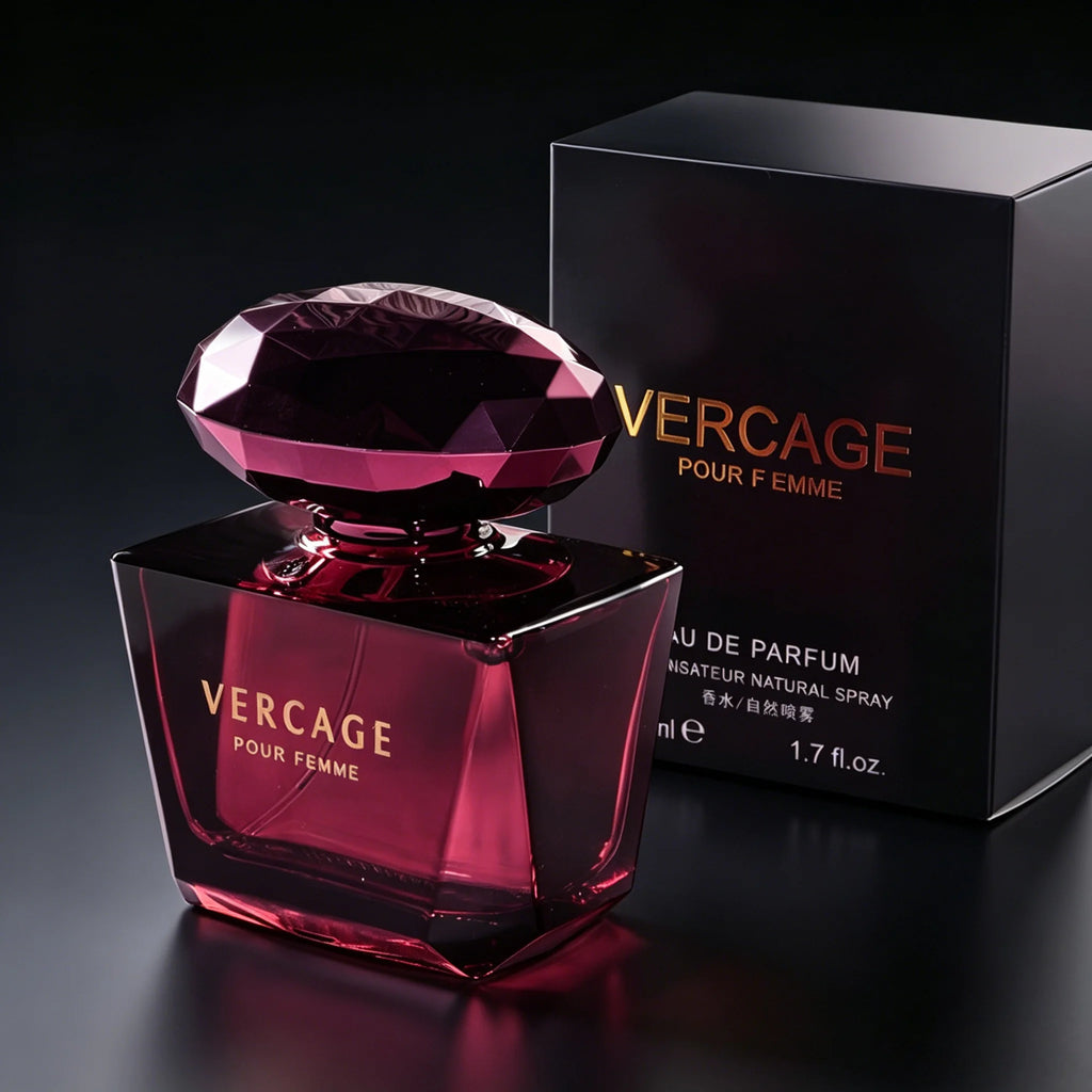 Premium Gift Box – Arabian-Style Pink Crystal Floral Cologne for Women, with Creamy Rose Scent, Made in Vietnam, Southeast Asia