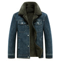 New Fashion Men Black Denim Jackets Fleece Warm Jeans Coats Quality Male Cotton Casual Winter Coats Outwear Winter Clothes 5XL