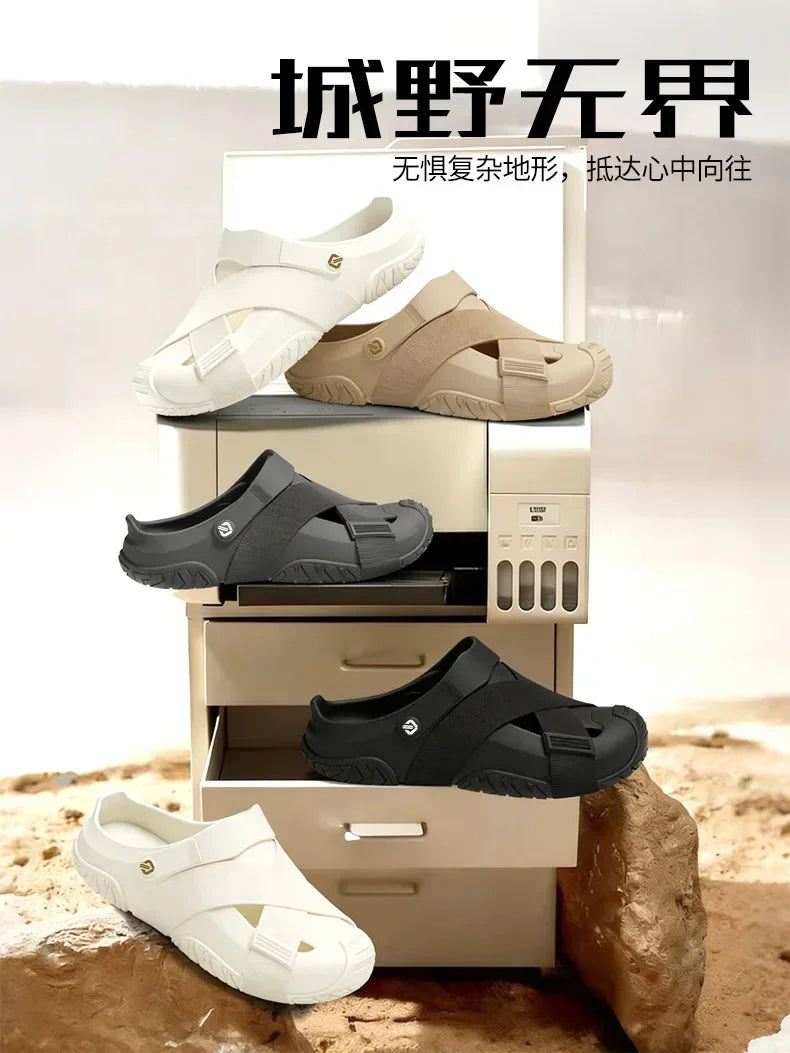 Men's 2026 Summer EVA Thick Sole Clogs Breathable Non-slip Soft Ergonomic Outdoor Beach Sandals