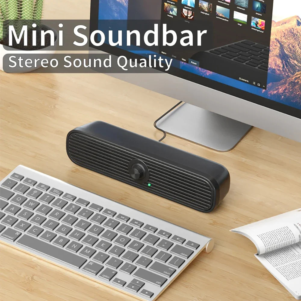 NEW Surround Desktop PC Speaker Home Stereo 3.5Stereo USB Soundbar System Computer TV Phone HIFI Subwoofer Wired Strong Bass