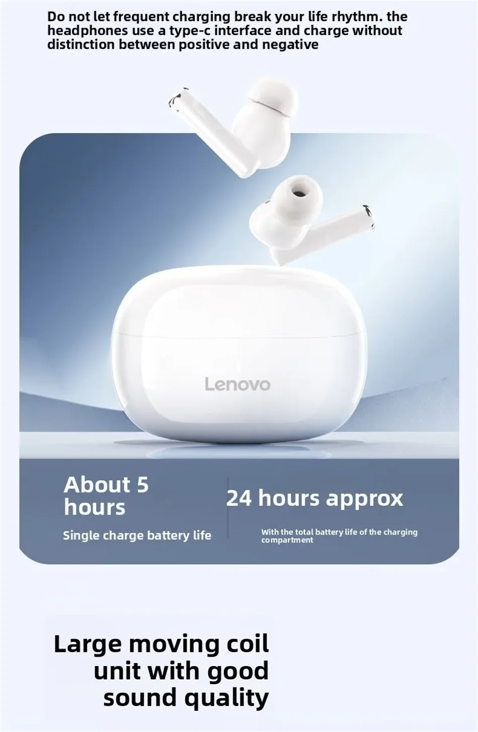 Lenovo TA210 TWS Wireless Bluetooth 5.3 Earphones Sports In-Ear Headset With Mic Gaming Low Latency Dual Mode Music Earbuds New