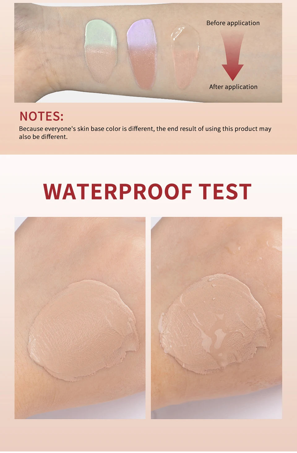 3Pcs Free Brush Color Changing CC Cream Centella Korean Liquid Foundation Long Lasting Face Base Makeup Foundation
