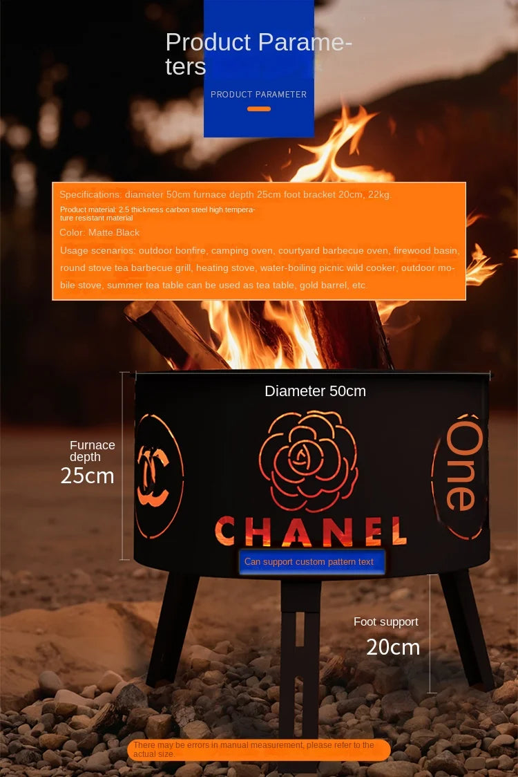 Outdoor campfire stove, heating equipment, outdoor oven, heating barbecue and tea making equipment