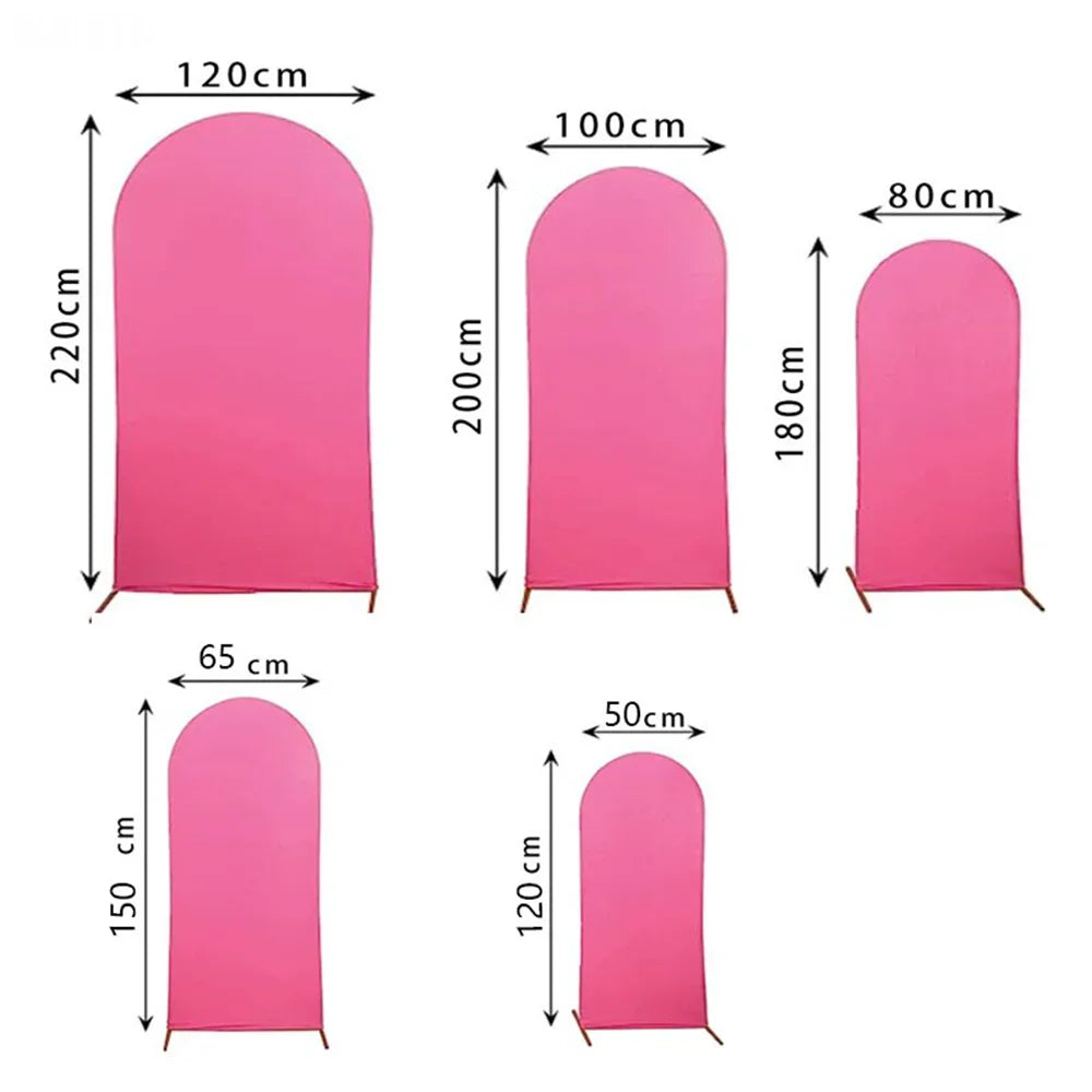 Mehofond Custom Arch Backdrop Cover Wedding Birthday Party Baby Shower Background Engagement White Decoration Photo Double-sided