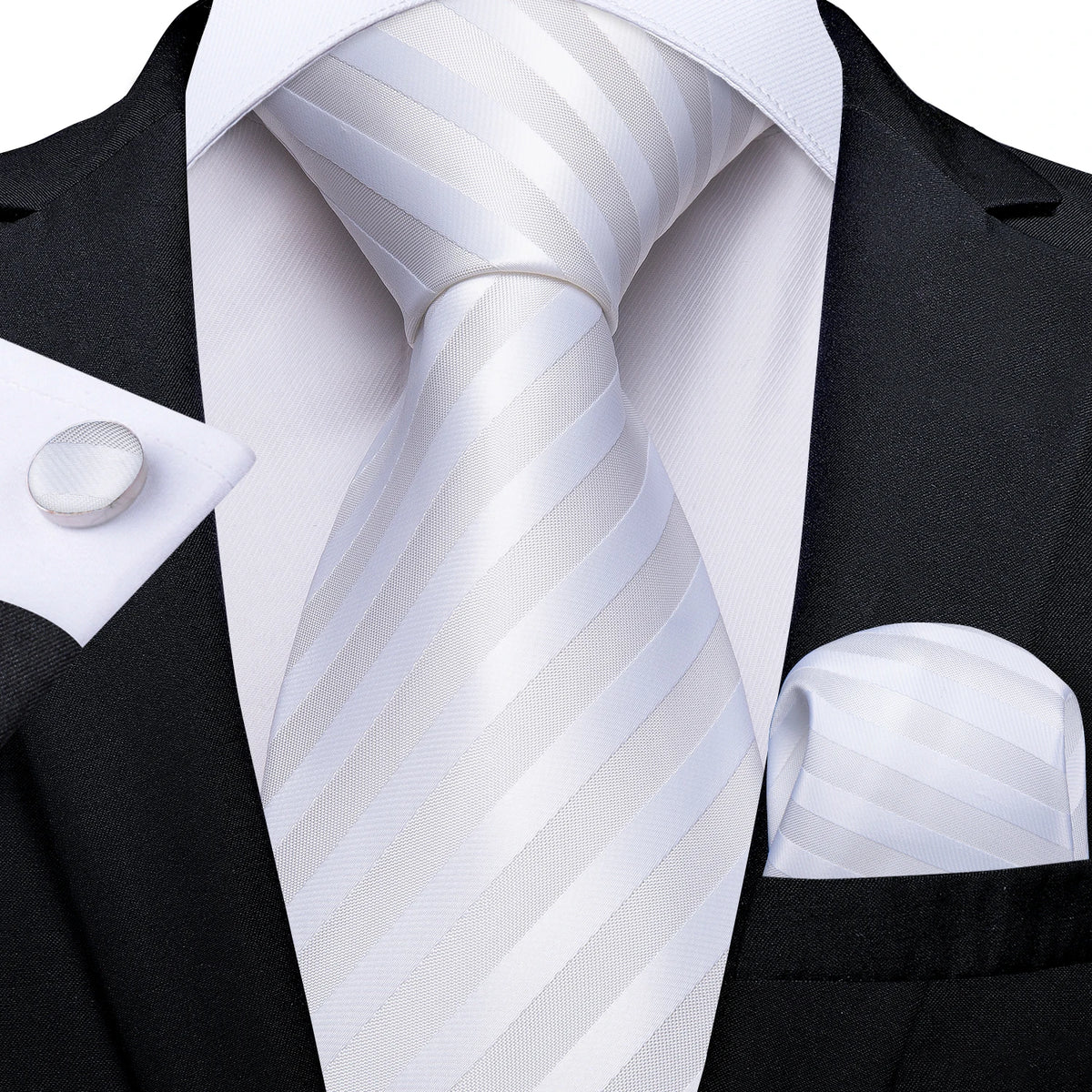 8cm Men's Polyester Ties Pocket Square Cufflinks Green Gold Paisley Wedding Party Accessories Necktie Gift