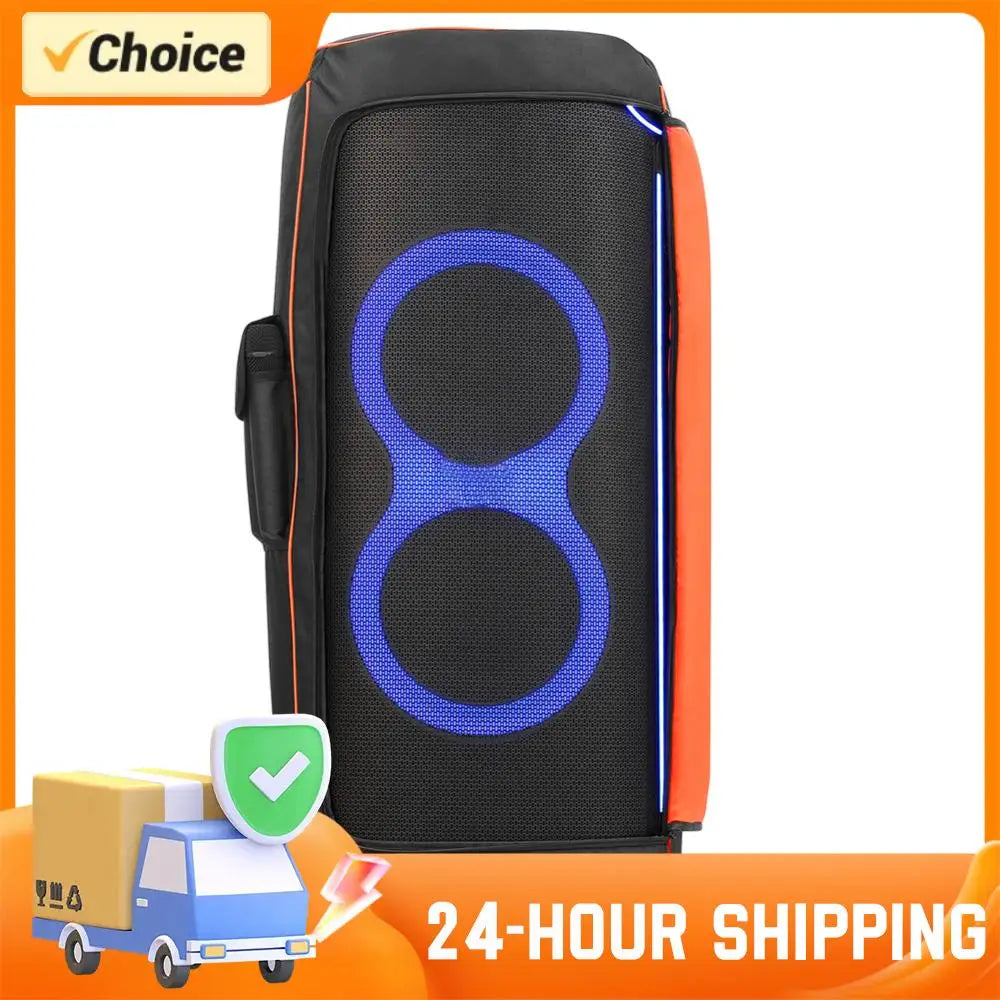 Multifunction Waterproof Speaker Cover for JBL Partybox Ultimate Speaker w/ Storage Pocket Large Capacity Dustproof Protect Bag