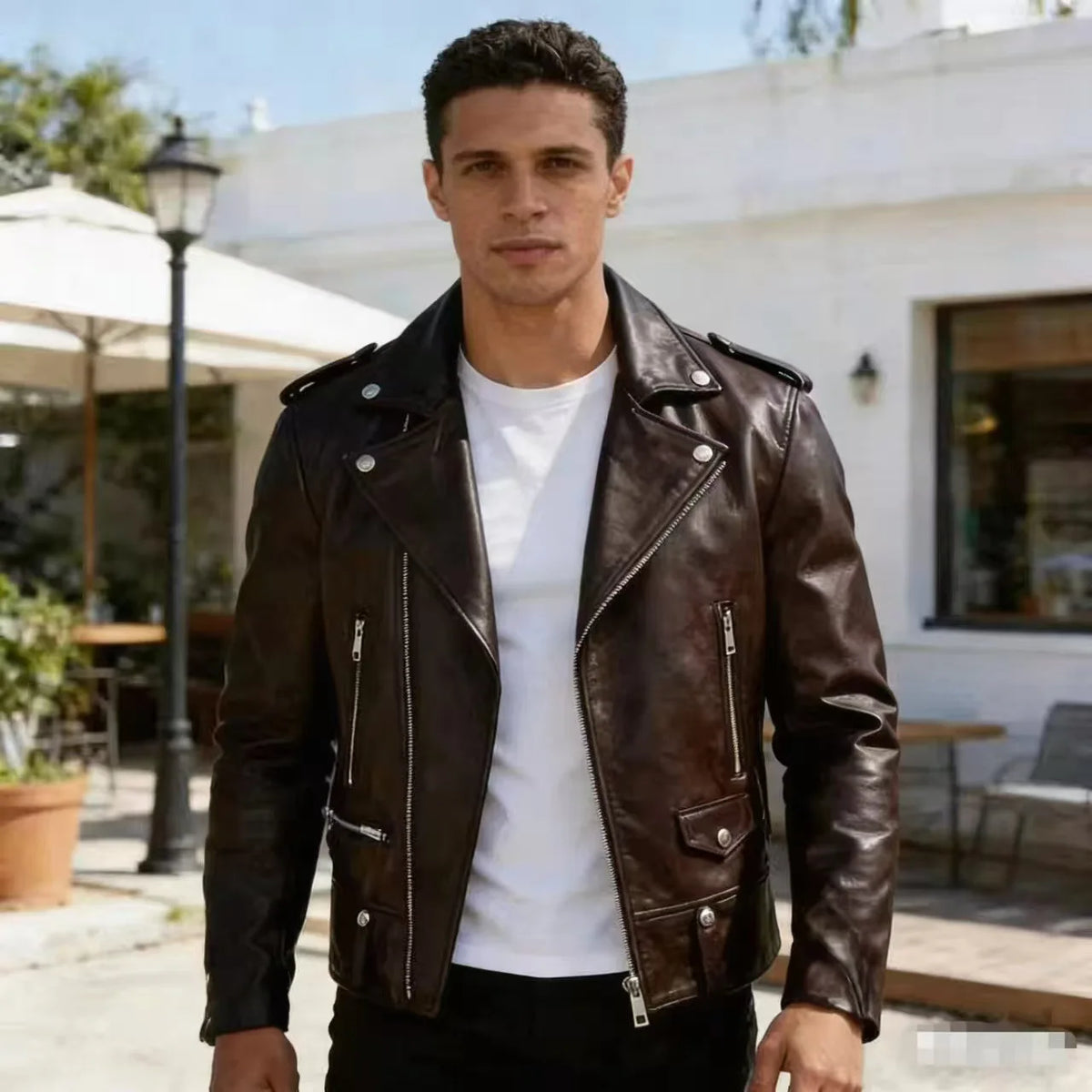 Hong Kong Style Men Leather Jacket Trendy Lapel Men Spring Autumn Top New Style Youth Retro Outerwear High Grade Couple Jacket