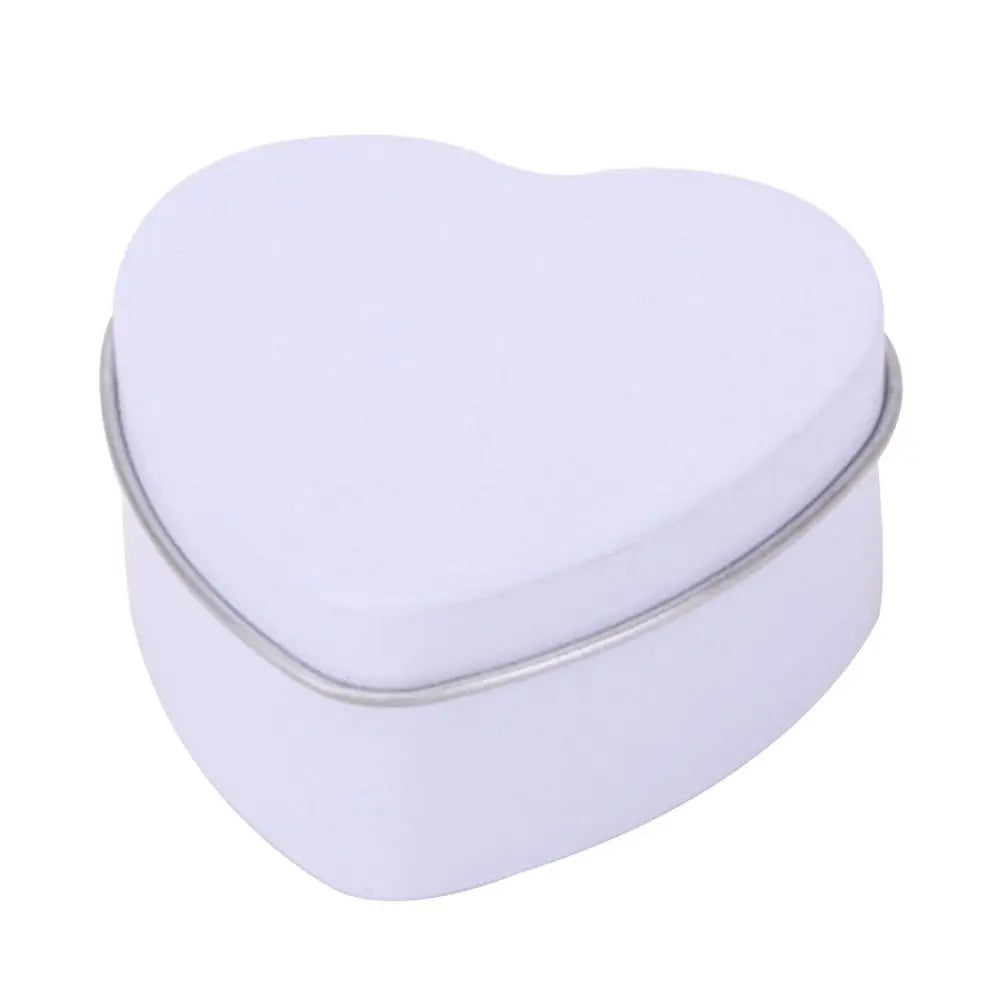 Heart Shape Metal Box Aluminum Tin Jar for Cream Balm Nail Candle Cosmetic Container Refillable Tea Cans Candy Packaging Box 1Pc
