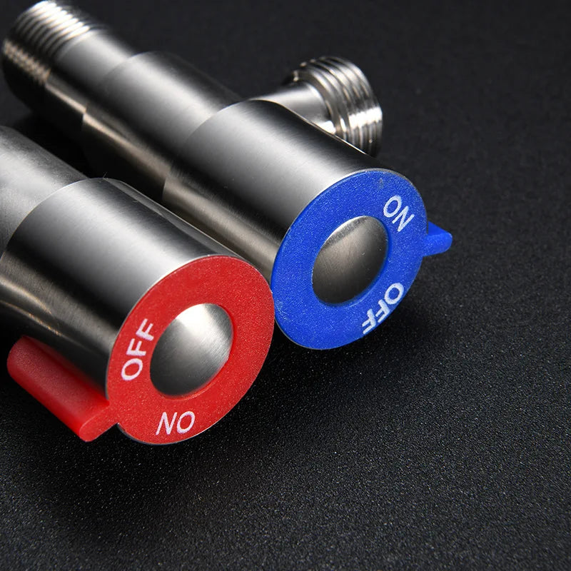 Stainless Steel Angle Valve Bathroom Faucet Hot Cold Inlet Valve Toilet Filling Angle Valves Basin Faucet Bathroom Accessories