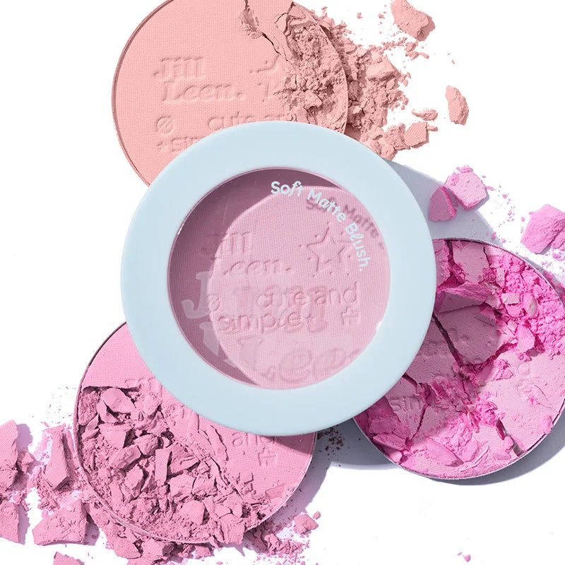 JILL LEEN Monochrome Colorful Soft Mist Blush Disc Highlight Grooming Peach Gills Purple Matte Brightening Expansion Color