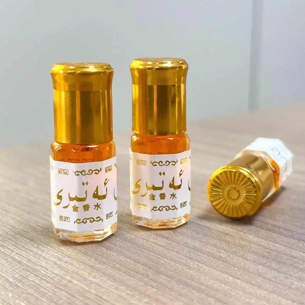 Arabian Gold Perfume Oil Roll On Bottle Long Lasting Fragrance Body Perfume Unisex Portable Long Lasting Scent Body Fragrance