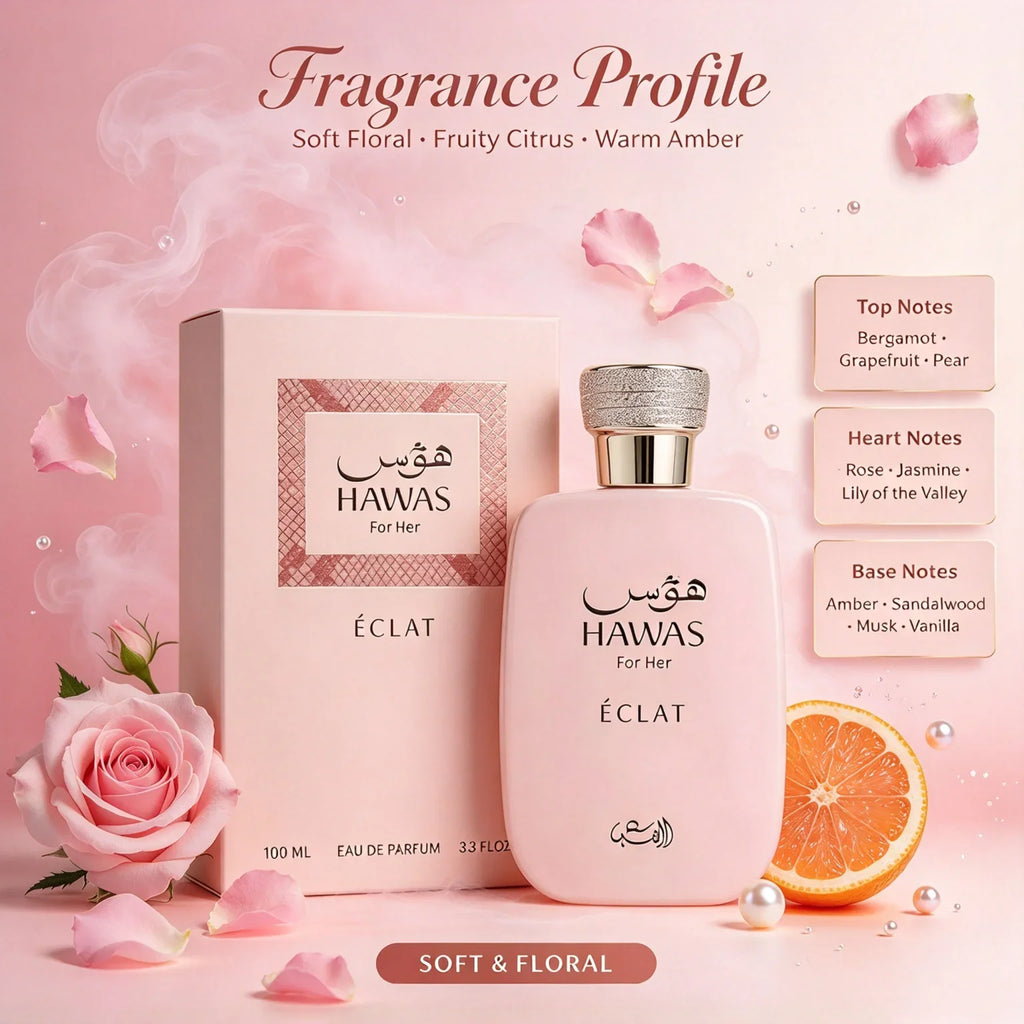 Rasasi Hawas Perfume Spray Ice Verde Thunder Lava Gold Eclat Kobra Long Lasting Eau de Parfum Scent For Men Women