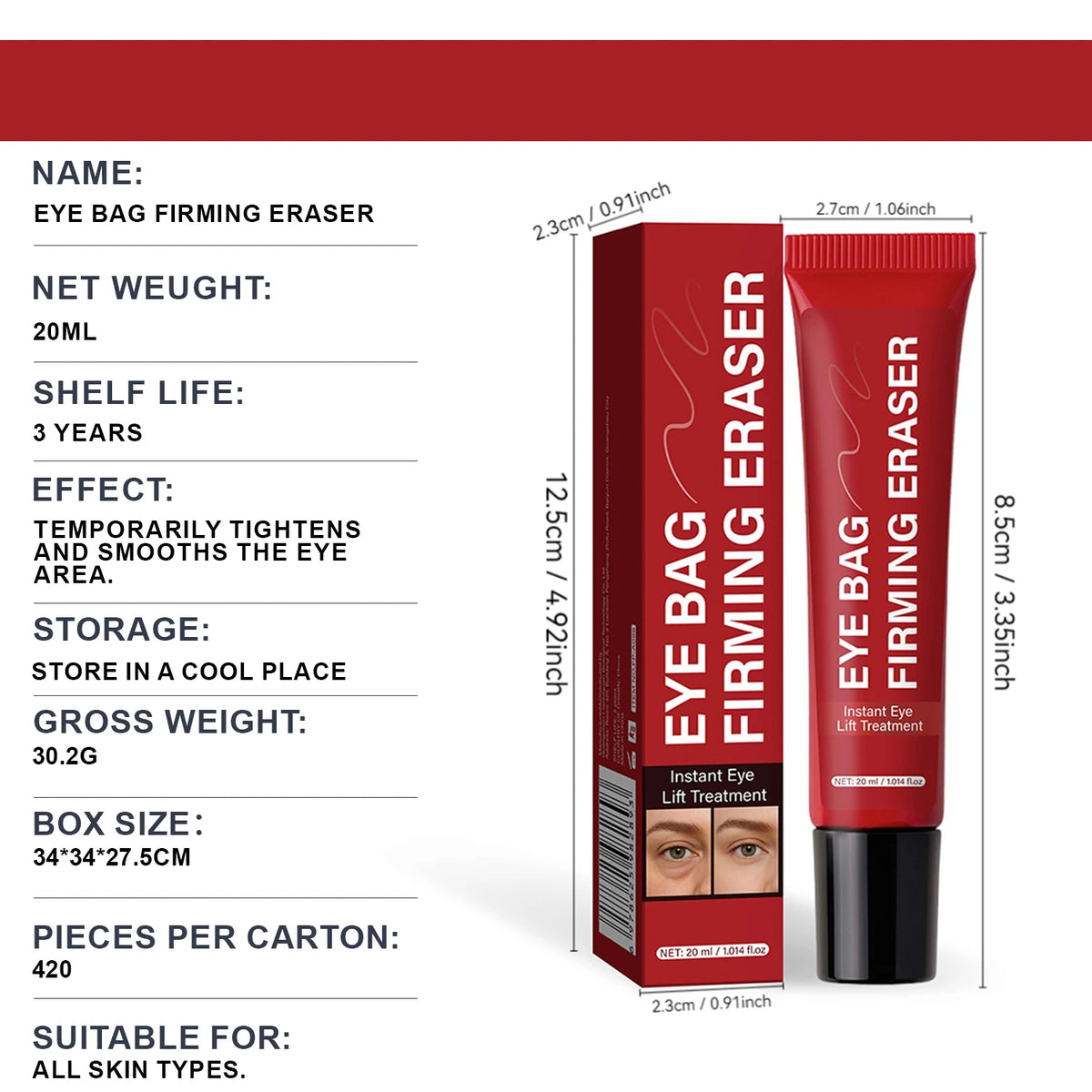 EGF‑NAD Firming Serum And Instant Eye‑Bag Lifting Cream Set Anti‑Aging Fine Lines Remover Facial‑Eye Skin Care Kit