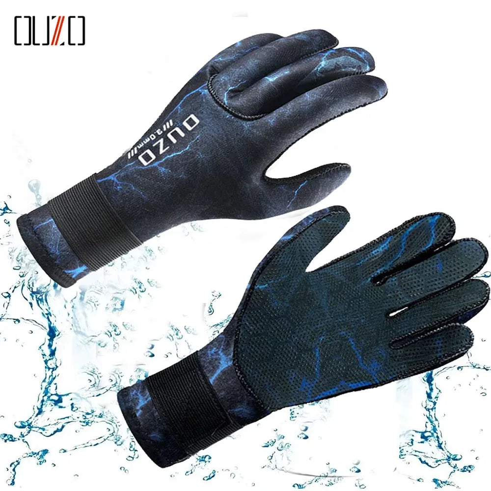 3mm Neoprene Diving Gloves Anti Slip Camo Scuba Diving Gloves Surfing Gloves For Spearfishing Swimming Rafting Kayaking