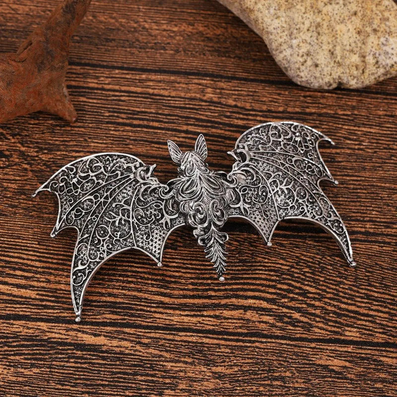 1pc Viking Retro Gothic Bat Women's Hair Clip Personalized Fashion Multi functional Party Hair Accessories Perfect Gift Choice