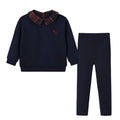 (Ship out in 1day)AS AW26 Denim Varsity Collection Navy Blue Denim+ Embroidery Sweatshirt weekday fabric brother sister clothing