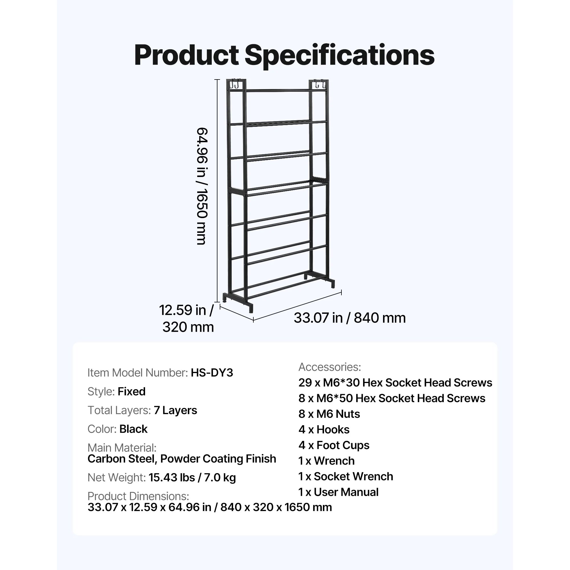 SucceBuy 5/7 Tier 3D Printer Filament Storage Rack Filament Spool Holders Storage Shelves for Home Office 3D Printing Studio
