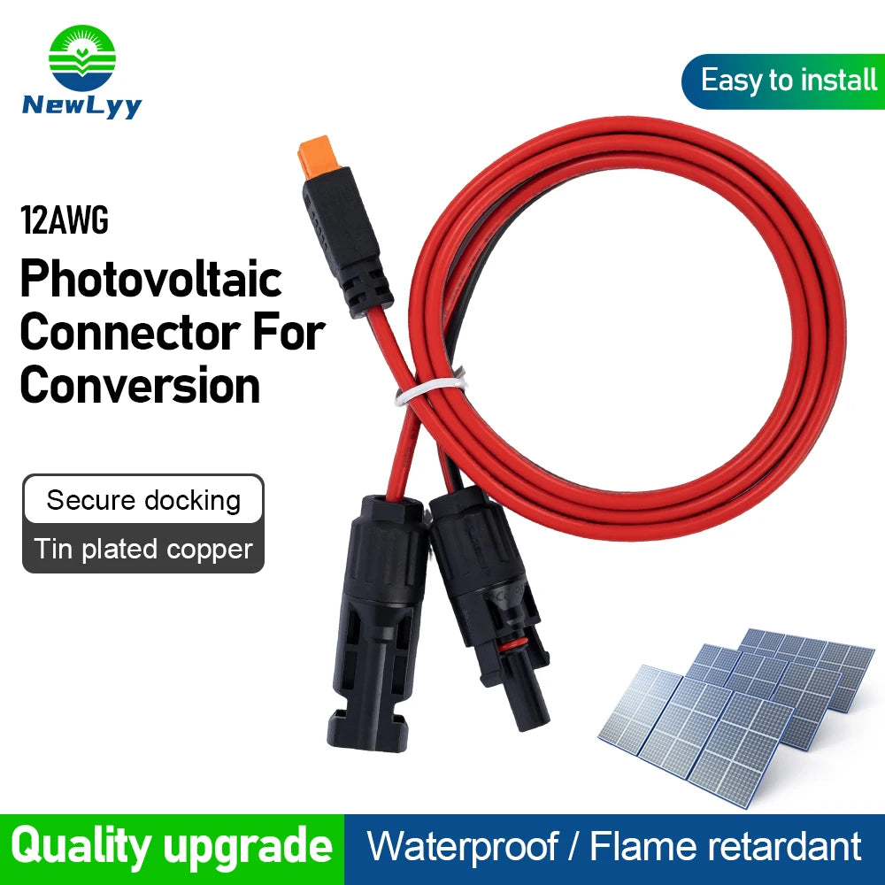 10AWG 12AWG XT60 Anti Spark Solar Cable PV Connector Wire for LiPo Battery Solar Power System - Durable PV Connector