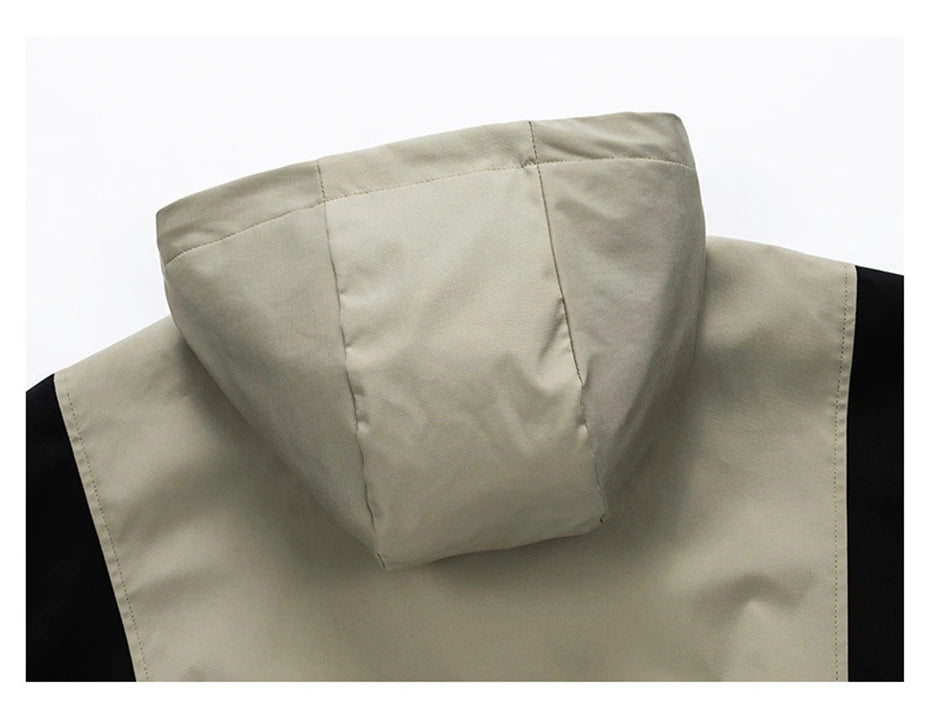 Patchwork Coat Jacket Men 8XL Plus Size Spring Autumn Fashion Casual Patchwork Cargo Jacket Male Big Size Outerwear