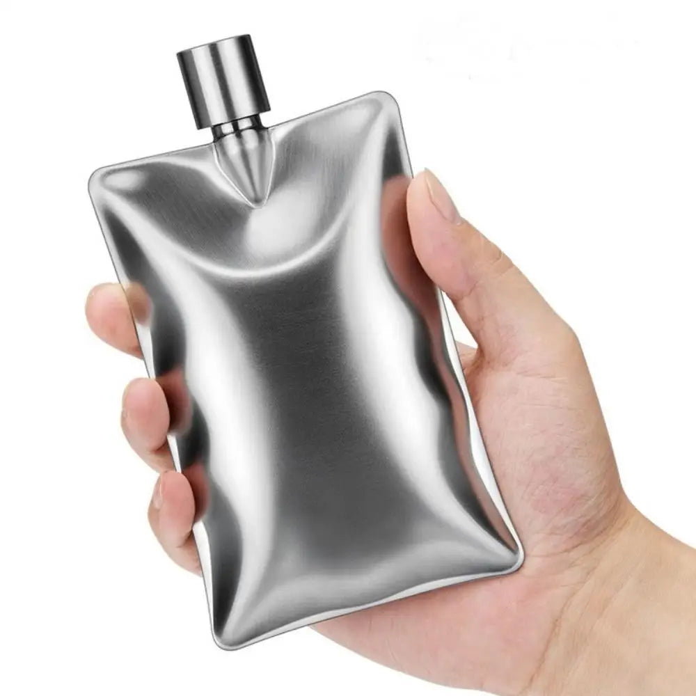 Exquisite Stainless Steel Liquor Bottle 6oz Capacity Irregular Wine Pot Compact Portable Vodka Flask Travel Use