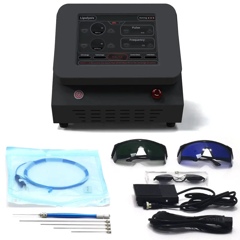 Myoslim 980+1470+635+450nm Diode Laser Lipolysis System Anti-Inflammatory Therapy Body Slimming Face Lifting Machine
