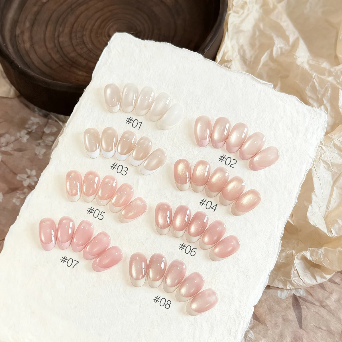 MIANEL 2026 10ML Lover Cat Eye Nail Gel Nude Pink with Sparkling Golden Light Glass Bead for Flattering Cat Eye Manicure
